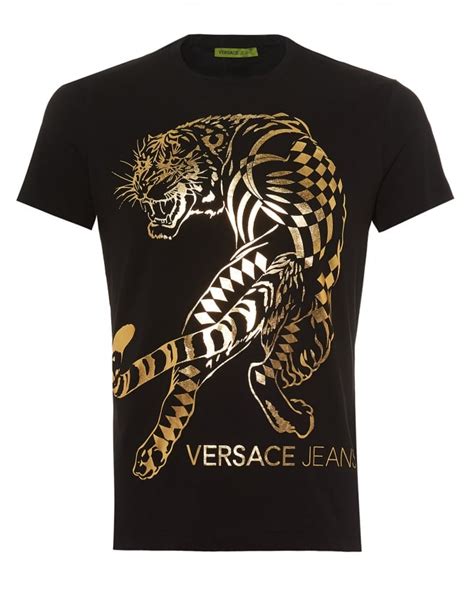 versace tiger polo|Versace jeans t shirt.